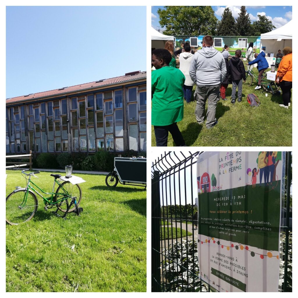 Vélo smoothie fête du printemps - fermes des possibles Novaedia