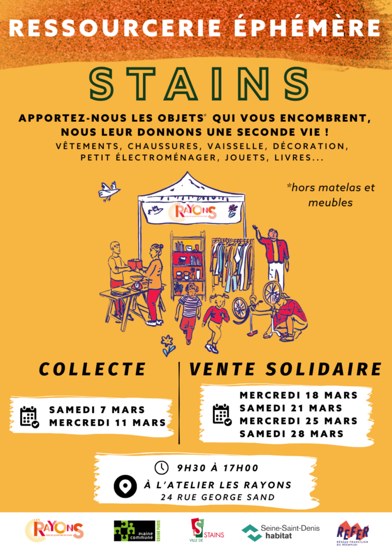 Flyer ressourcerie de Stains mars 2026